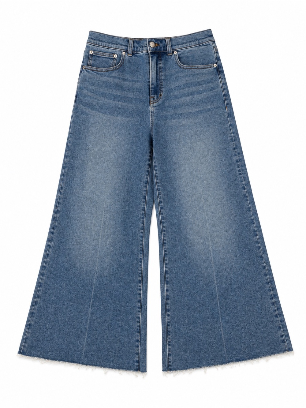 Madewell Wide-Leg Crop Jeans in Medium Blue Wash